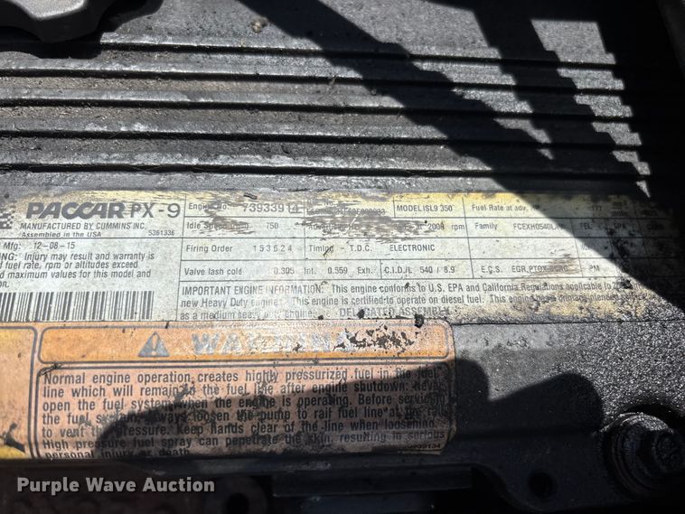 image for item DU0492 2017 Kenworth T370 fuel / lube truck