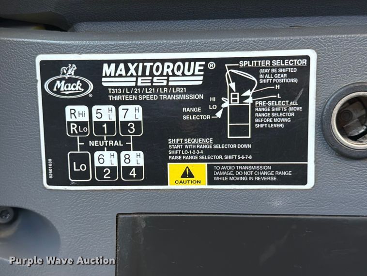 image for item ED5290 2014 Mack CHU613 semi truck