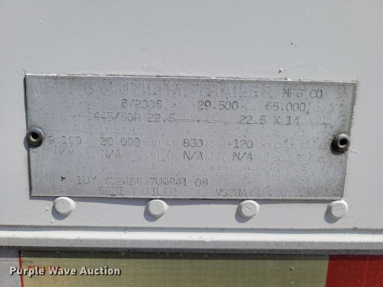 image for item EE1004 2007 Utility refrigerated van trailer