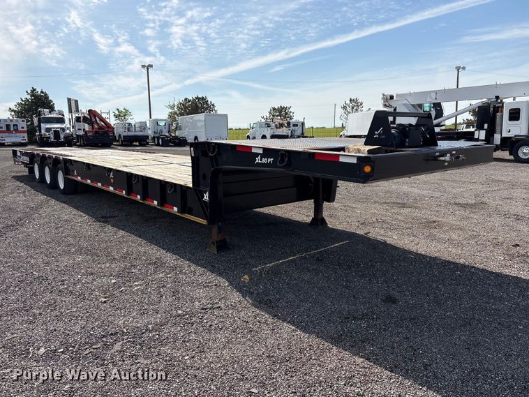 image for item EG9034 2020 XL Specialized Trailers XL 80 PT drop deck hydraulic tail equipment trailer