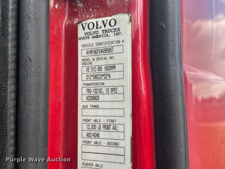 image for item ER0488 2007 Volvo Truck VNM semi truck