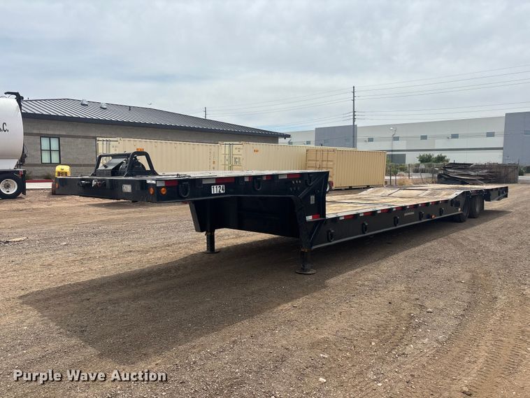 image for item ER7540 1998 Trail King Industries TK70HT-462 drop deck hydraulic tail equipment trailer