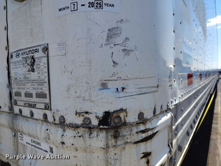 image for item EW0995 2015 Hyundai VI2530112-AJRS dry van trailer