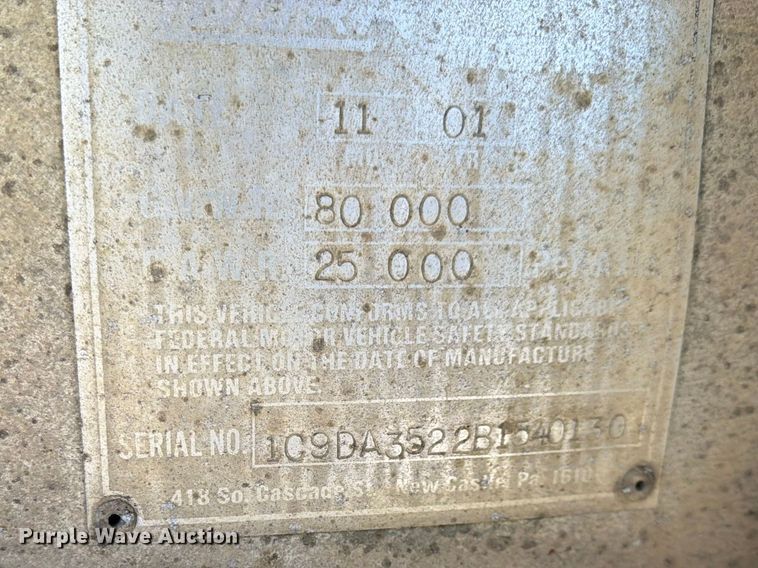 image for item FK0067 2013 Cobra Mfg end dump trailer