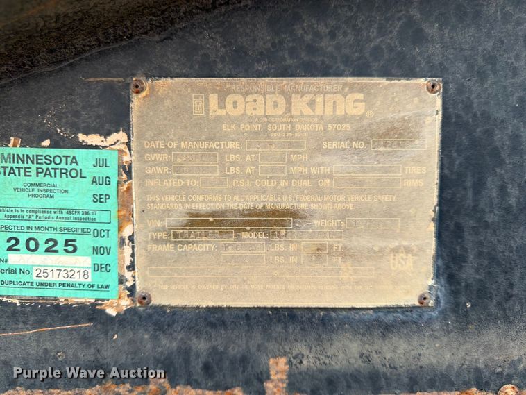 image for item FK0152 1983 Load king 1827-3AXLE bottom dump trailer