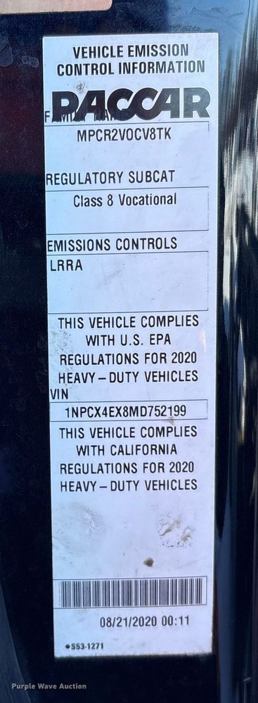 image for item YA2179 2021 Peterbilt 567 roll-off container truck