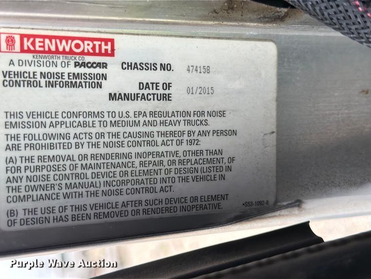 image for item YA2188 2016 Kenworth T660 semi truck