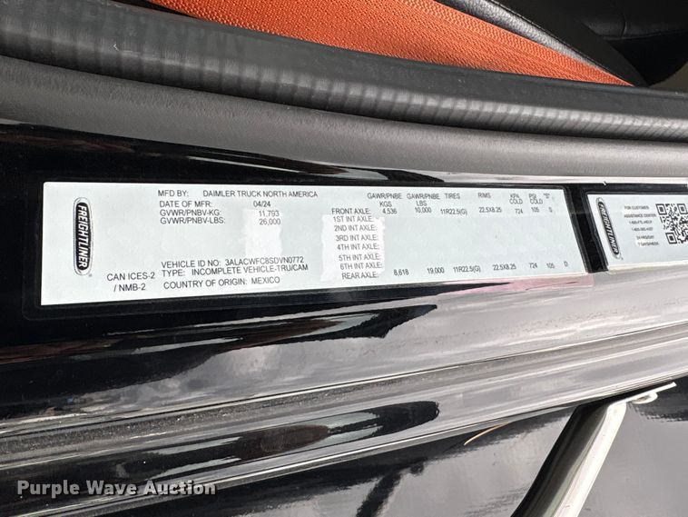 image for item YA2587 2025 Freightliner Business Class M2 refrigerated truck