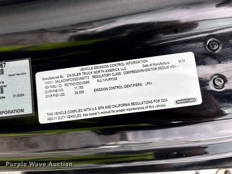 image for item YA2587 2025 Freightliner Business Class M2 refrigerated truck
