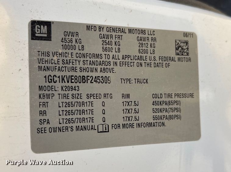 image for item DO1024 2011 Chevrolet Silverado 2500HD 