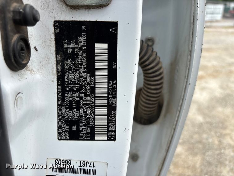image for item DV4360 2008 Toyota Tundra Ext. Cab pickup truck
