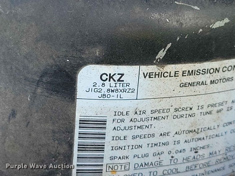 image for item DZ7206 1988 Chevrolet Cavalier Z24 convertible