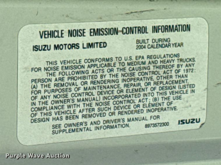 image for item EA2370 2005 Chevrolet W3500 truck cab and chassis