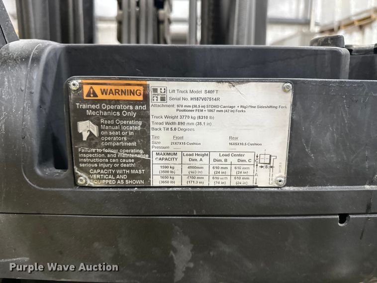 image for item EA4867 Hyster S40FT forklift