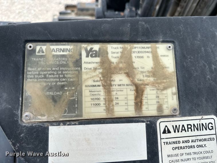 image for item EA4870 Yale GDP110MJNPBE091 forklift