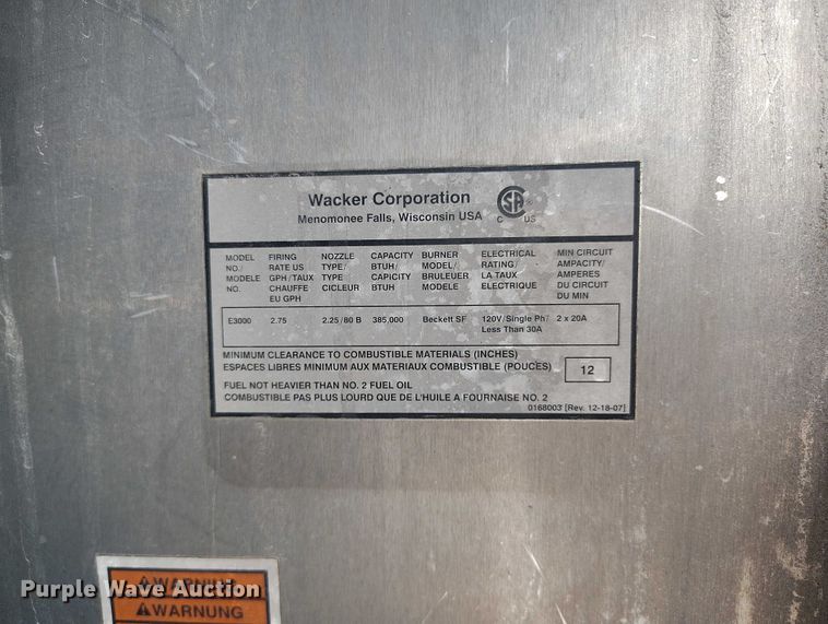 image for item ED0108 2011 Wacker Neuson E3000 ground heater
