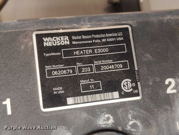 image for item ED0108 2011 Wacker Neuson E3000 ground heater