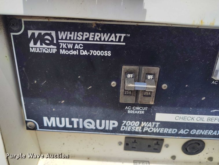 image for item ED0110 Multiquip Whisperwatt 7009 generator