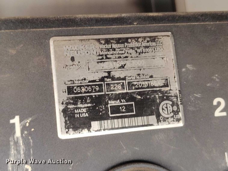 image for item ED0113 2012 Wacker Neuson E3000 ground heater