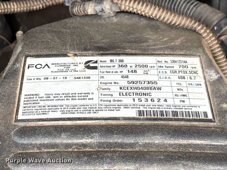 image for item EF1065 2019 RAM 3500 Crew Cab utility / service truck