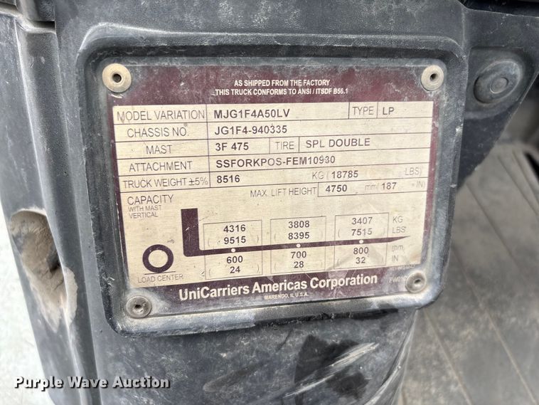 image for item EF1163 2016 UniCarriers PF110YLP forklift