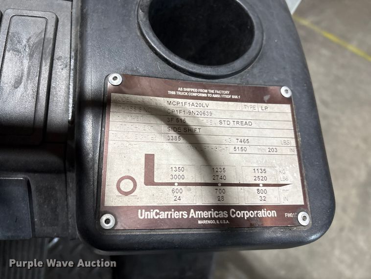 image for item EF1167 2016 UniCarriers CFS40 forklift