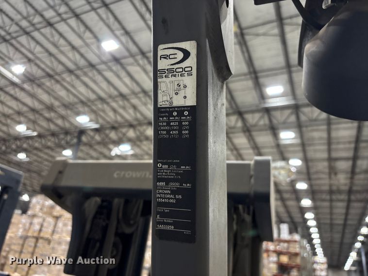 image for item EF1187 2018 Crown RC5545-40 forklift