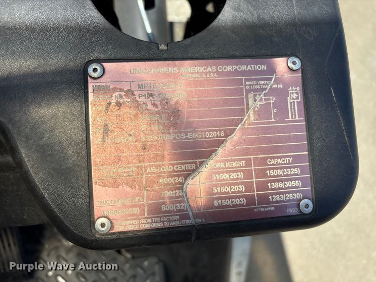 image for item EF1198 2018 UniCarriers PF50 forklift