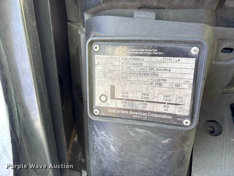 image for item EF1209 2015 Nissan PF110YLP forklift