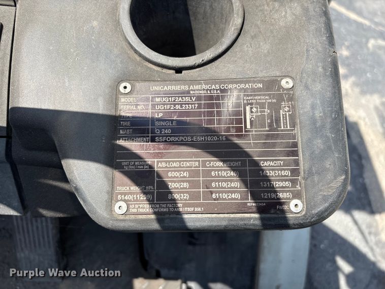 image for item EF1211 2019 UniCarriers PF70 forklift