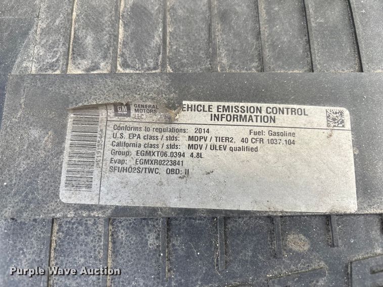 image for item EM0112 2014 GMC Savana van