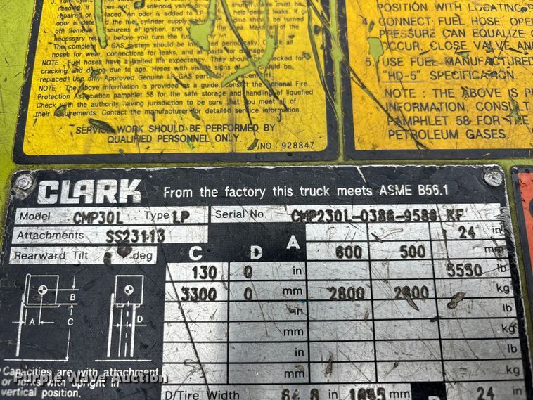 image for item EM0118 2021 Clark CMP30L forklift
