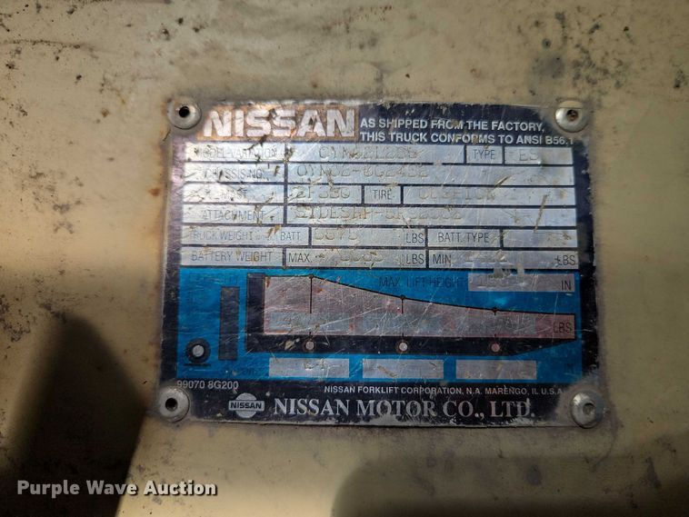 image for item EO7335 Nissan CYM02L255 forklift