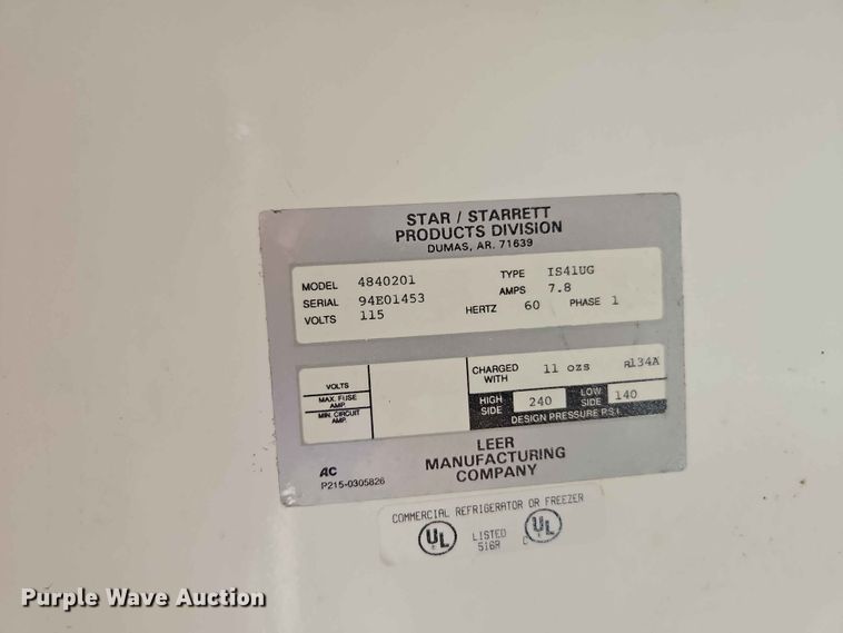 image for item EO7426 Leer Manufacturing Co 484021 ice bag storage
