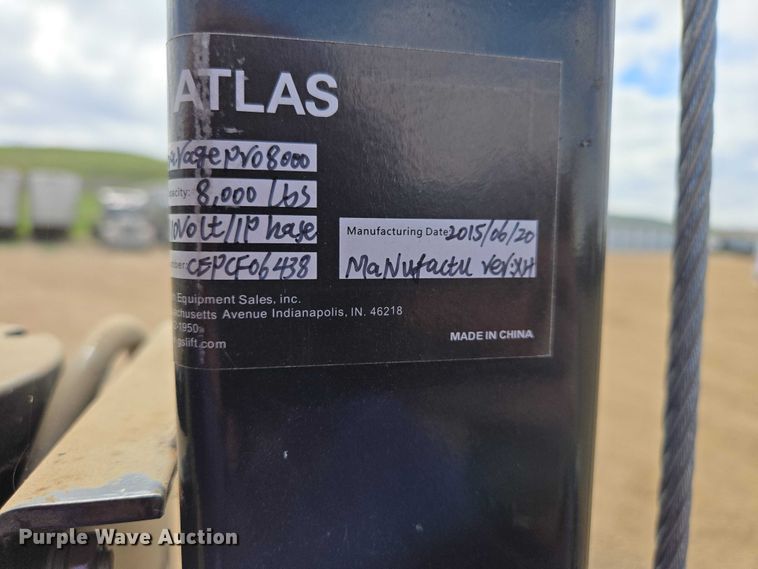 image for item ER1547 2015 Atlas GaVagepv08000 four post automotive lift