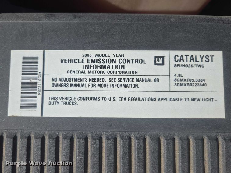 image for item ER1557 2008 Chevrolet Silverado pickup truck