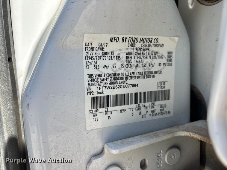 image for item ER7538 2012 Ford F250 Super Duty Crew Cab pickup truck