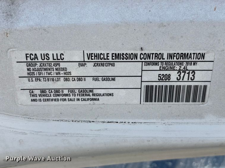 image for item ER7543 2018 RAM ProMaster City delivery van