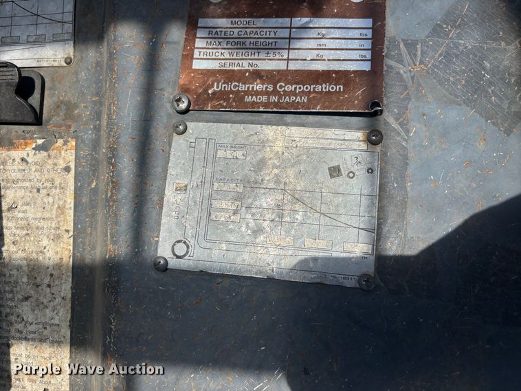 image for item ER7596 2017 UniCarriers PFD155H forklift