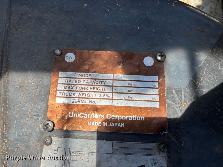 image for item ER7596 2017 UniCarriers PFD155H forklift