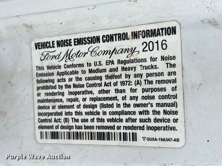 image for item ET2112 2017 Ford E450 Super Duty box truck
