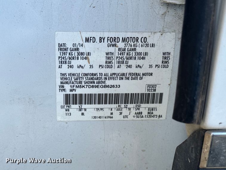 image for item ET6116 2014 Ford Explorer SUV