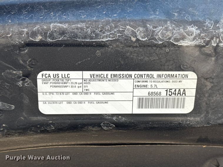 image for item ET6124 2023 RAM 1500 Big Horn Crew Cab pickup truck
