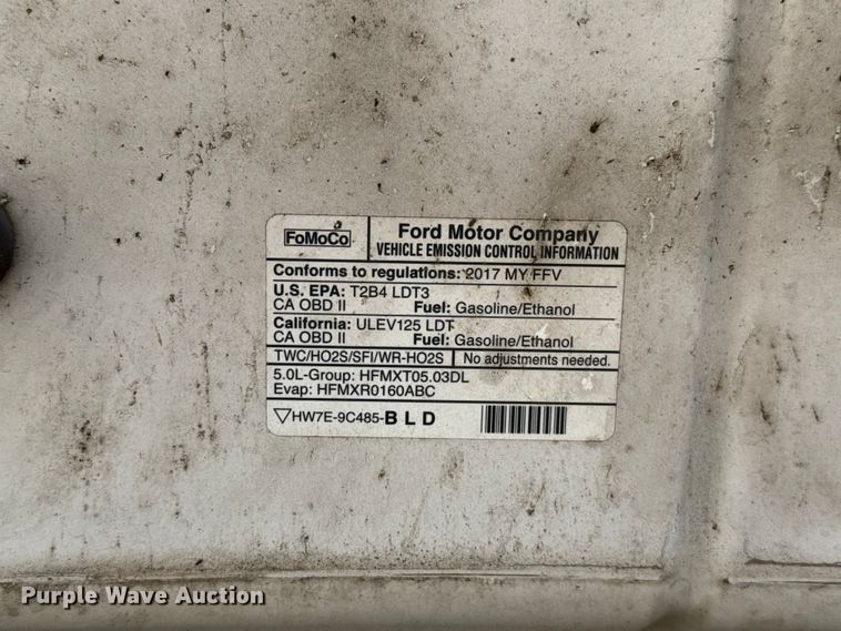 image for item ET6134 2017 Ford F150 Super Crew Crew Cab pickup truck