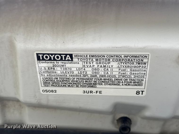image for item ET6219 2020 Toyota Tundra pickup truck