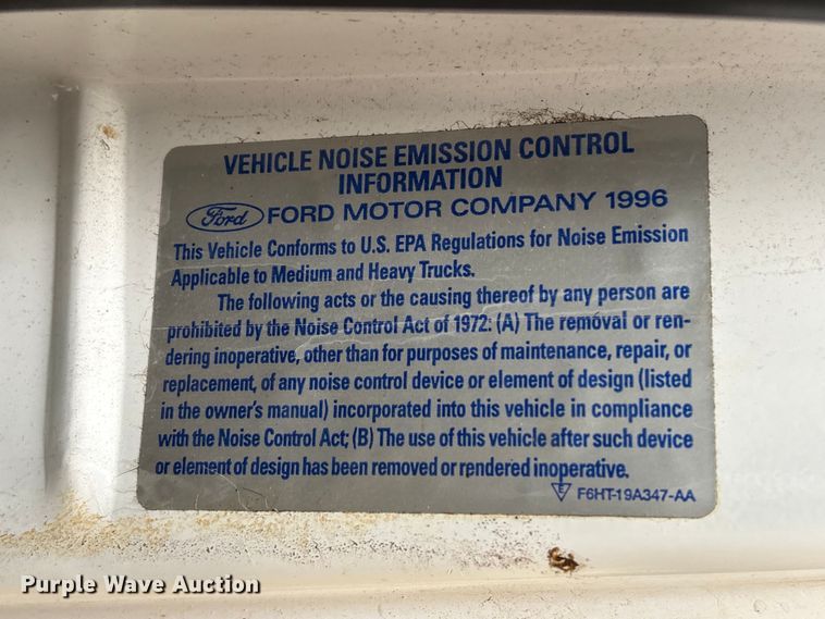image for item EU0598 1996 Ford E-350 Flatbed van
