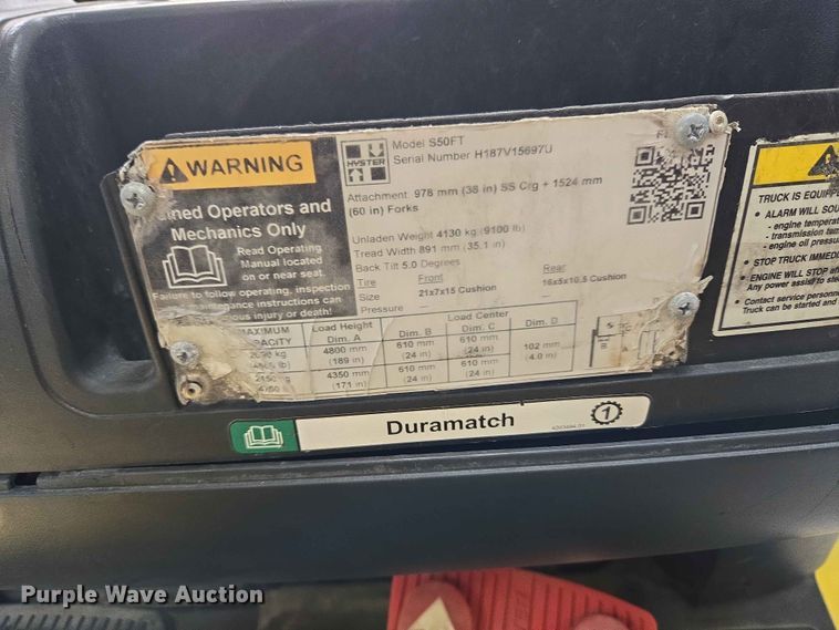image for item EW0176 2020 Hyster S50FT forklift