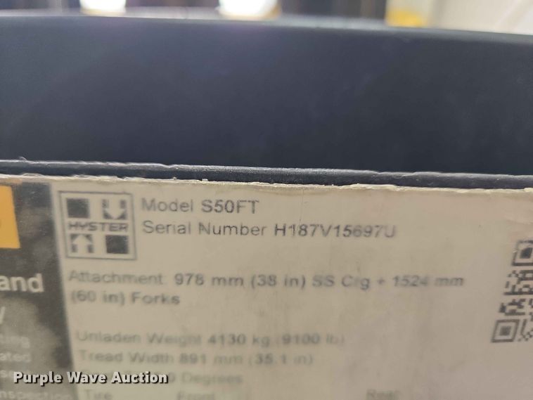 image for item EW0176 2020 Hyster S50FT forklift