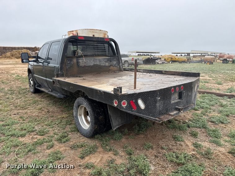 image for item FB6495 2008 Ford F350  Super Duty Crew Cab dump flatbed pickup truck