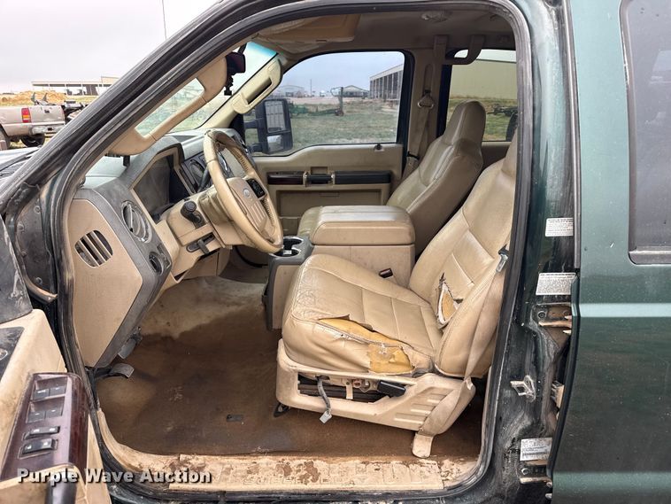 image for item FB6495 2008 Ford F350  Super Duty Crew Cab dump flatbed pickup truck